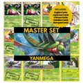 Yanmega binder pages set showing grayscale and color Pokémon cards, designed as a digital download to complete a collector’s binder.