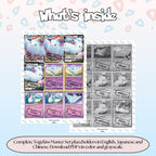 Togekiss binder pages set overview showing the included Pokémon cards to print and cut for your binder sleeves.