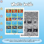 Staryu binder pages set overview showing the included Pokémon cards to print and cut for your binder sleeves.