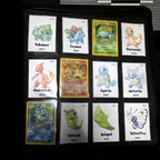 Showing the National Pokédex card swapped by the real pokemon cards.