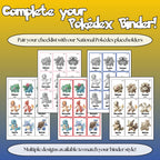 National Pokédex placeholder cards in multiple designs to match your Pokémon binder and checklist.