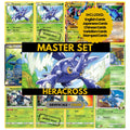 Heracross binder pages set showing grayscale and color Pokémon cards, designed as a digital download to complete a collector’s binder.