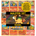 Numel binder pages set showing grayscale and color Pokémon cards, designed as a digital download to complete a collector’s binder.