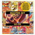 Ho-Oh binder pages set showing grayscale and color Pokémon cards, designed as a digital download to complete a collector’s binder.