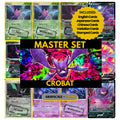 Crobat binder pages set showing grayscale and color Pokémon cards, designed as a digital download to complete a collector’s binder.