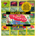 Vileplume binder pages set showing grayscale and color Pokémon cards, designed as a digital download to complete a collector’s binder.