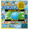 Wooper binder pages set showing grayscale and color Pokémon cards, designed as a digital download to complete a collector’s binder.
