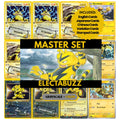 Electabuzz binder pages set showing grayscale and color Pokémon cards, designed as a digital download to complete a collector’s binder.