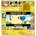 Mareep binder pages set showing grayscale and color Pokémon cards, designed as a digital download to complete a collector’s binder.
