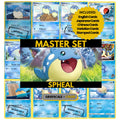Spheal binder pages set showing grayscale and color Pokémon cards, designed as a digital download to complete a collector’s binder.