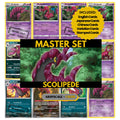 Scolipede binder pages set showing grayscale and color Pokémon cards, designed as a digital download to complete a collector’s binder.