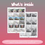Lechonk binder pages set overview showing the included Pokémon cards to print and cut for your binder sleeves.