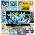 Lugia binder pages set showing grayscale and color Pokémon cards, designed as a digital download to complete a collector’s binder.