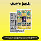 Bellibolt binder pages set overview showing the included Pokémon cards to print and cut for your binder sleeves.