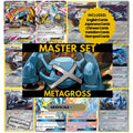 Metagross binder pages set showing grayscale and color Pokémon cards, designed as a digital download to complete a collector’s binder.