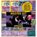 Gengar binder pages set showing grayscale and color Pokémon cards, designed as a digital download to complete a collector’s binder.