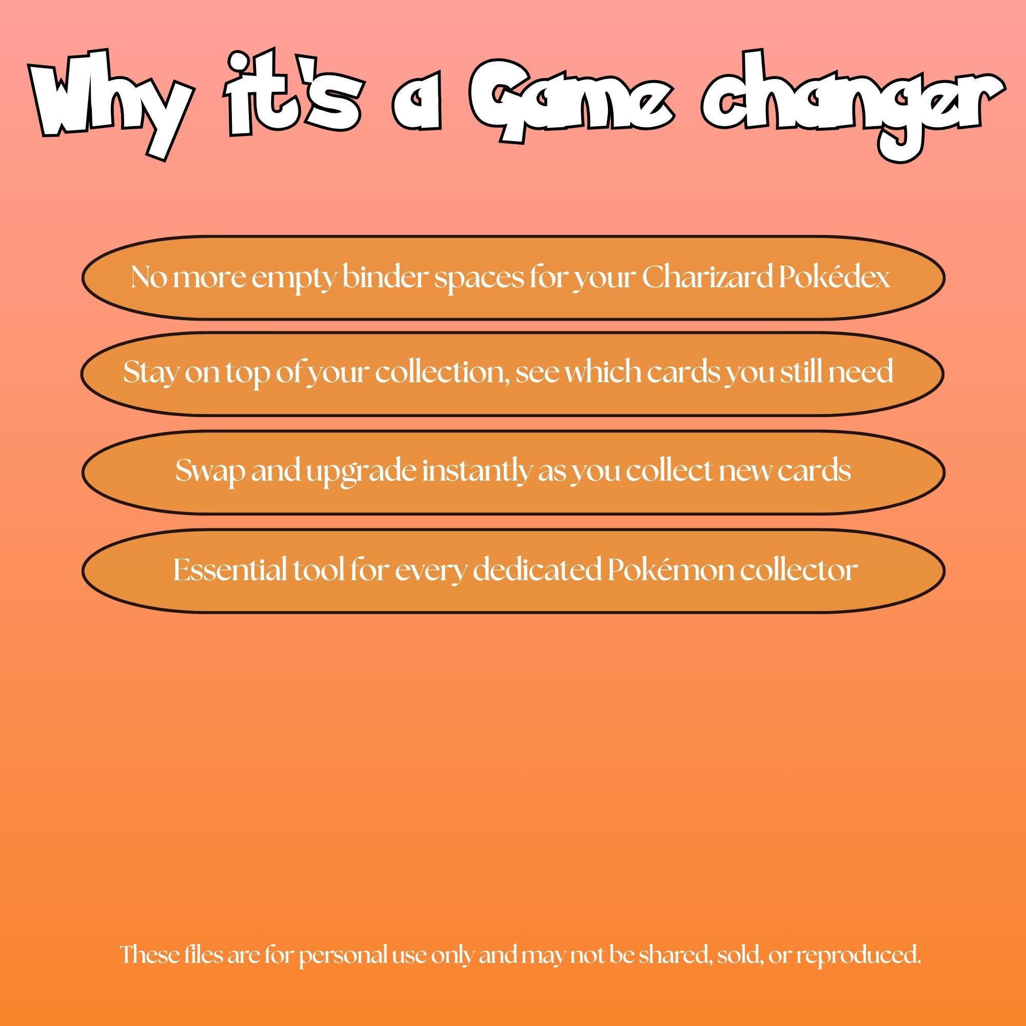 Charizard set checklist highlighting the benefits of tracking and upgrading your Pokémon card collection.