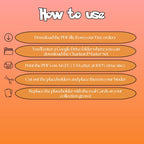Charizard cards digital download instructions explaining how to print, cut, and place placeholders in a Pokémon binder.