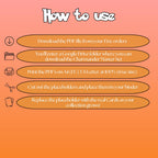 Charmander cards digital download instructions explaining how to print, cut, and place placeholders in a Pokémon binder.