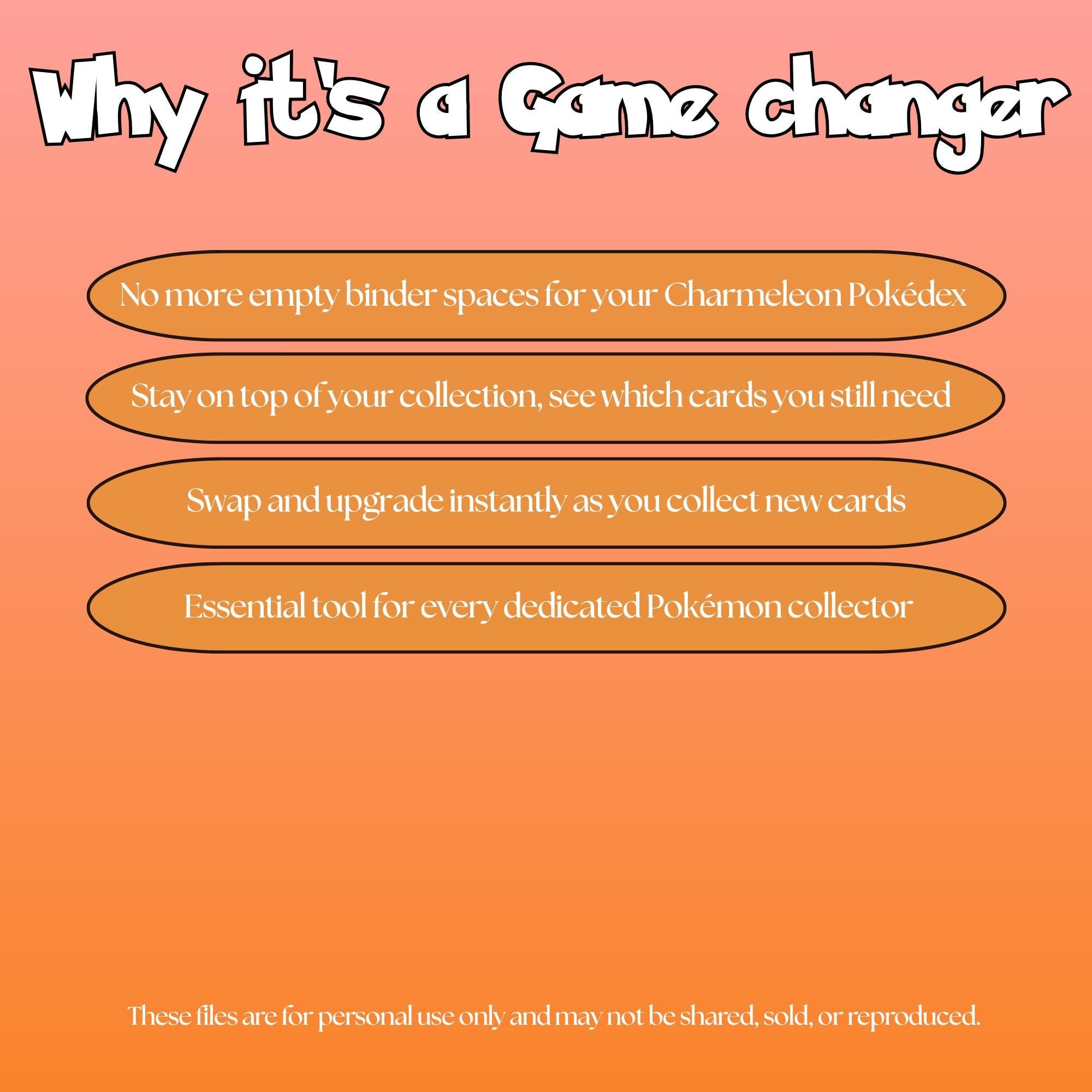 Charmeleon set checklist highlighting the benefits of tracking and upgrading your Pokémon card collection.