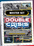 XY: Double Crisis master set binder page showing grayscale and color Pokémon cards, designed as a digital download with checklist to complete a collector’s binder.