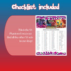 Example of the checklist that’s included to see which cards are all in the Phantom Forces set from the XY Series.