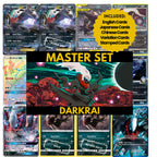 Darkrai master set binder page showing grayscale and color Pokémon cards, designed as a digital download to complete a collector’s binder.