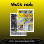 Zekrom binder pages set overview showing the included Pokémon cards to print and cut for your binder sleeves.