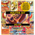Ho-Oh binder pages set showing grayscale and color Pokémon cards, designed as a digital download to complete a collector’s binder.