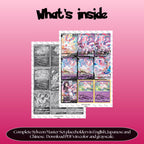 Sylveon binder pages set overview showing the included Pokémon cards to print and cut for your binder sleeves.