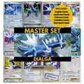 Dialga binder pages set showing grayscale and color Pokémon cards, designed as a digital download to complete a collector’s binder.