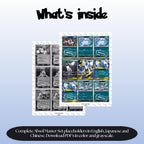 Absol Binder Cards set overview showing the included Pokémon cards to print and cut for your binder sleeves.