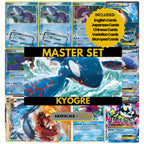 Kyogre binder pages set showing Pokémon cards, designed as a digital download to complete a collector’s binder.
