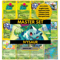 Ivysaur binder pages set showing grayscale and color Pokémon cards, designed as a digital download to complete a collector’s binder.