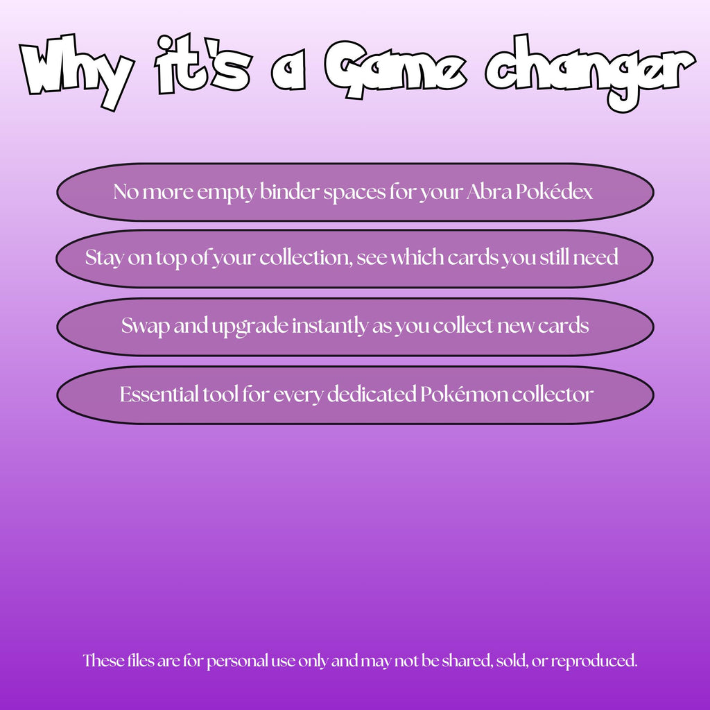 Abra set checklist highlighting the benefits of tracking and upgrading your Pokémon card collection.