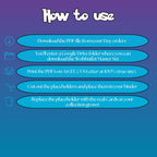 Wobbuffet cards digital download instructions explaining how to print, cut, and place placeholders in a Pokémon binder.