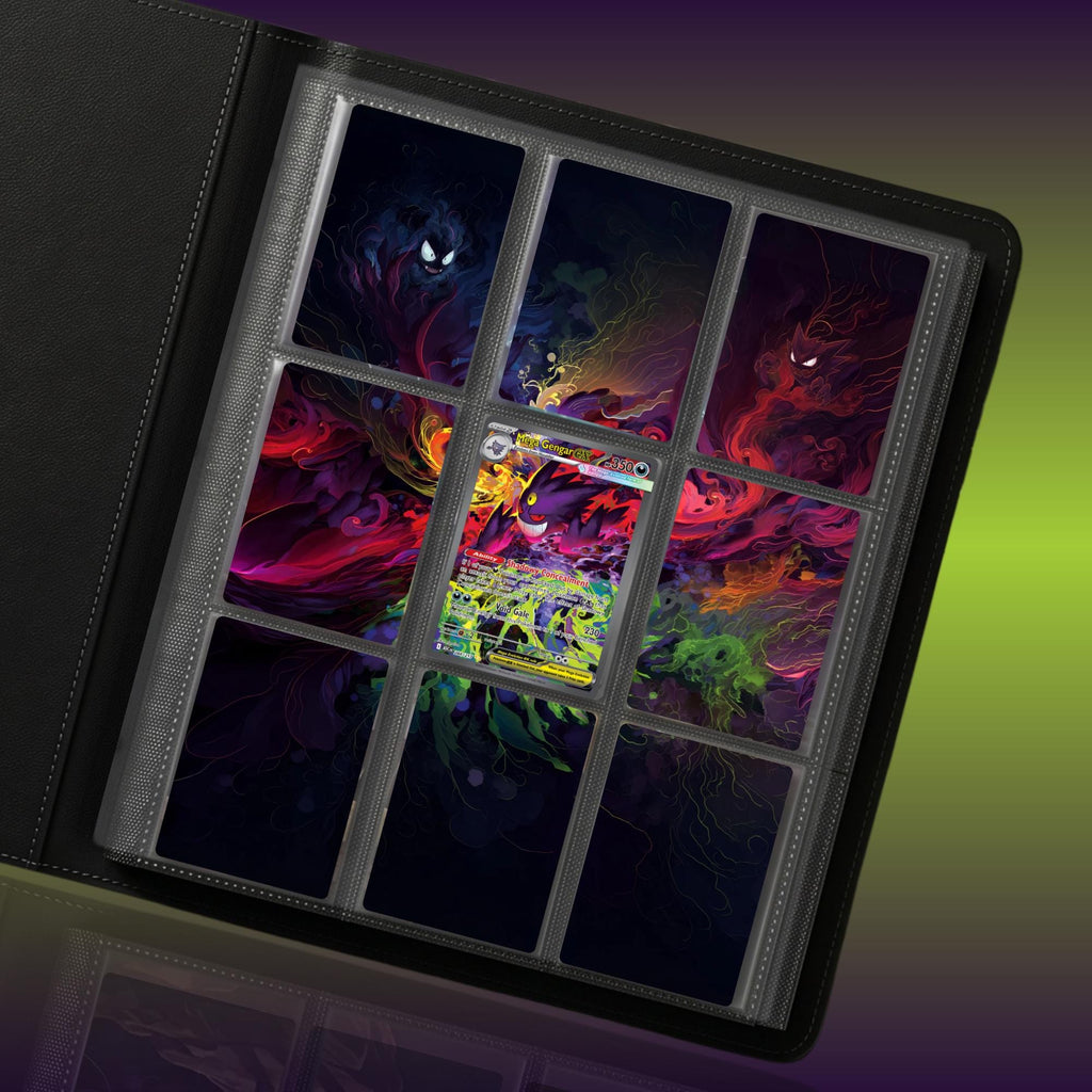 Gengar extended binder artwork displayed in a 9 pocket Pokémon binder.