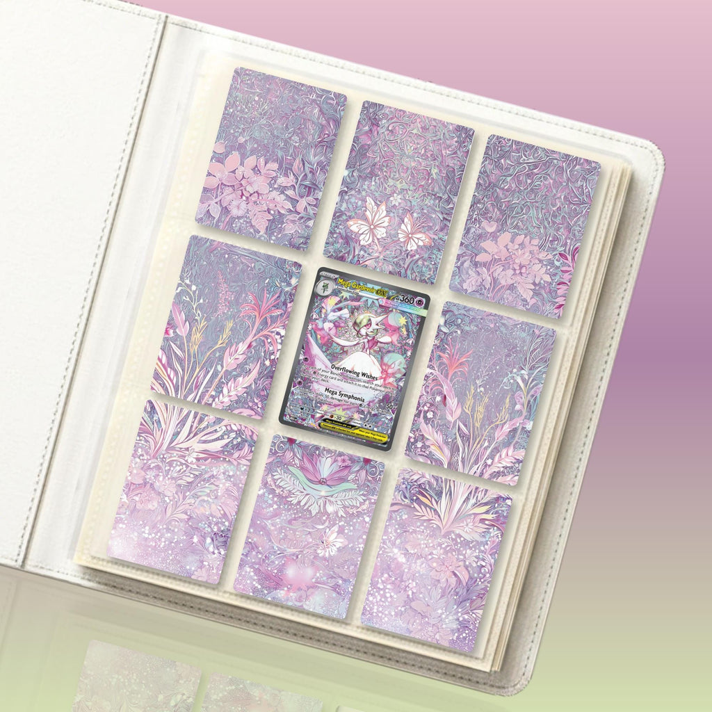 Mega Gardevoir extended binder artwork displayed in a 9 pocket Pokémon binder.