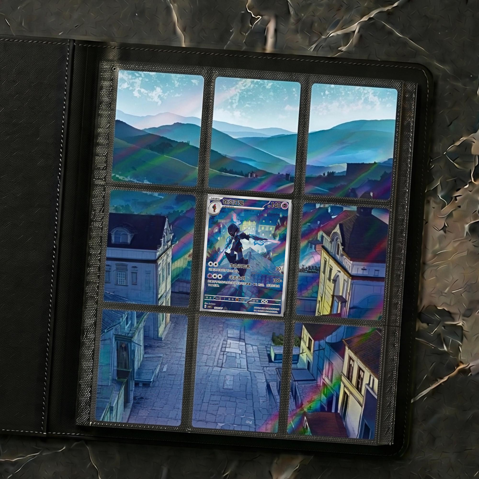Preview window showing the Ceruledge extended binder artwork displayed across a 3×3 layout, styled as a printable Pokémon binder page.