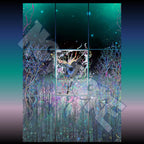 Xerneas card displayed in extended binder artwork, styled as premium extended binder art for Pokémon collectors. Shows what you will receive as a PDF to download and print.