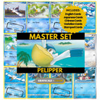 Pelipper binder pages set showing grayscale and color Pokémon cards, designed as a digital download to complete a collector’s binder.