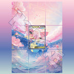 Mega Clefable card displayed in extended binder artwork, styled as premium extended binder art for Pokémon collectors. Shows what you will receive as a PDF to download and print.