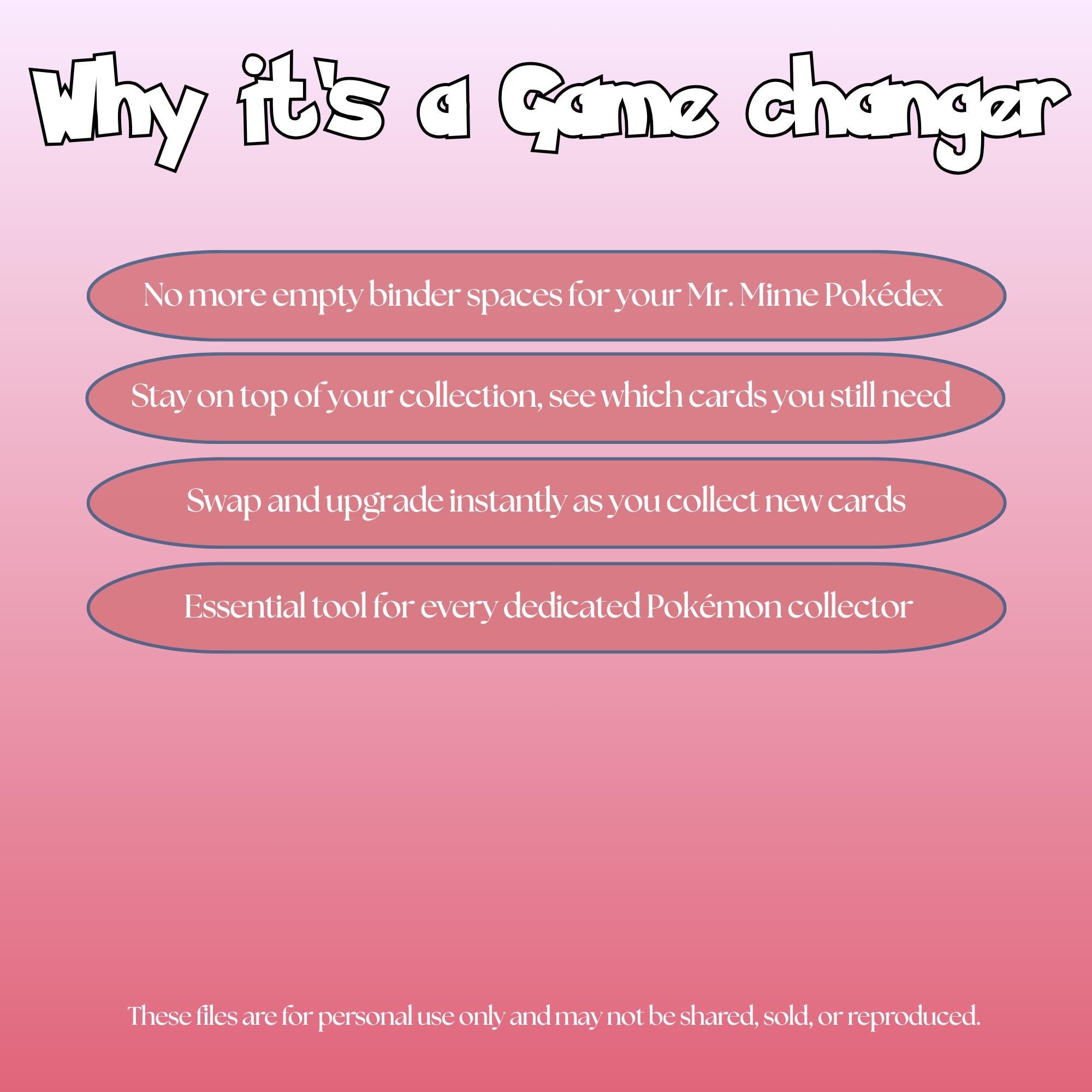 Mr Mime set checklist highlighting the benefits of tracking and upgrading your Pokémon card collection.