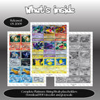 Platinum: Rising Rivals master set overview showing the included Pokémon cards to print and a full color checklist for the Platinum binder.
