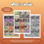 Crystal Guardians master set overview showing the included Pokémon cards to print and a full color checklist for the EX binder.