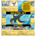 Wattrel binder pages set showing grayscale and color Pokémon cards, designed as a digital download to complete a collector’s binder.