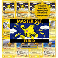 Elekid binder pages set showing grayscale and color Pokémon cards, designed as a digital download to complete a collector’s binder.