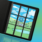 Mew extended binder artwork displayed in a 9 pocket Pokémon binder.