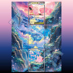 Clefairy and Clefable card displayed in extended binder artwork, styled as premium extended binder art for Pokémon collectors. Shows what you will receive as a PDF to download and print.