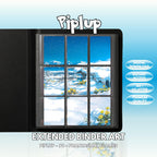 Extended binder art cover featuring Piplup Card in a 3×3 binder layout, with framed artwork accents and digital download labels.